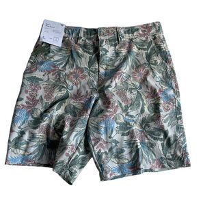 Goodfellow Size 32 Regular Floral Print Men Hybrid Swim Shorts